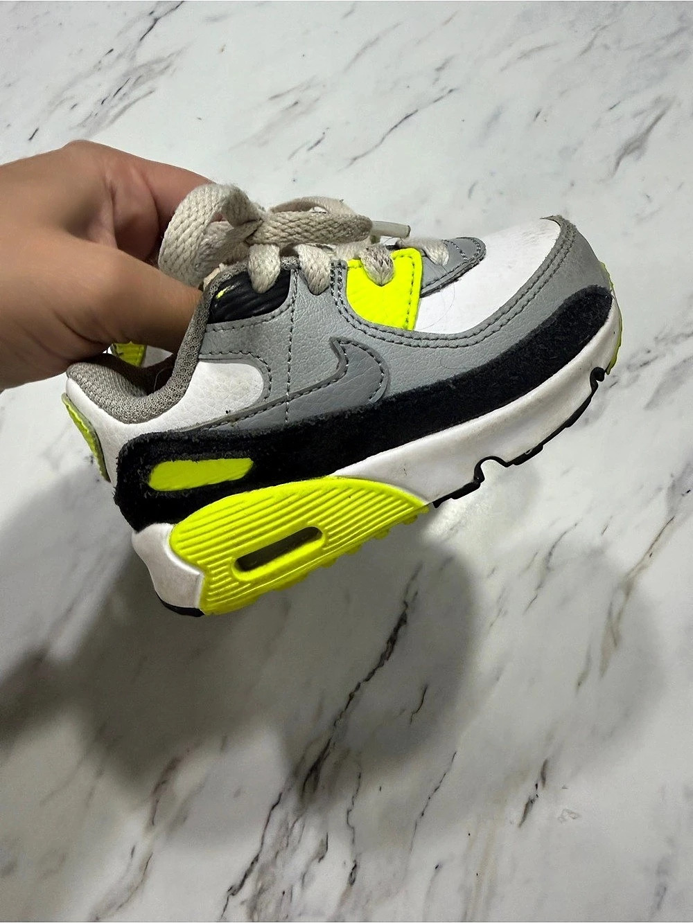 Nike Air Max 90 Boys US 5C Gray & Black Sneakers